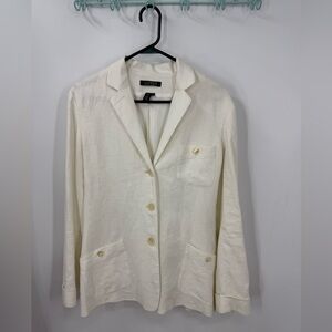 Lauren Ralph Lauren linen cream blazer 12